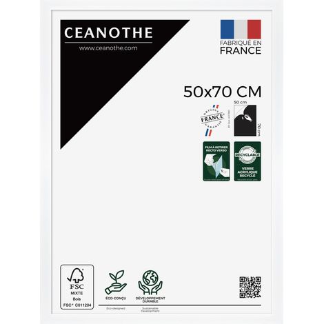 Cadre photo Nora blanc 50x70 cm