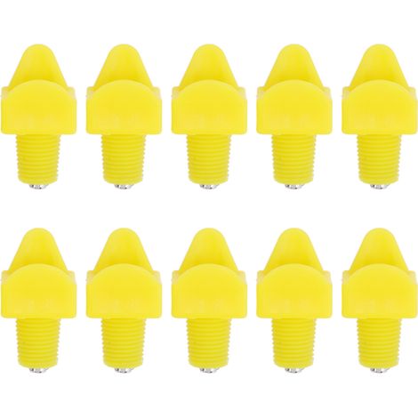 Lot de 10 abreuvoirs automatiques à tétines pour volailles, en plastique jaune (1/5)