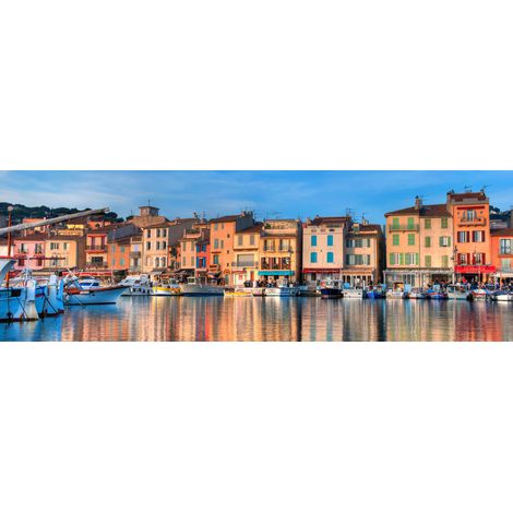Tableau sur toile panorama de Cassis 30x97 cm - Impression sur Toile Murale Décorative - Image imprimée en HD sur Toile - Toile sur Châssis en Bois FSC - Fabriqué en France (1/4)