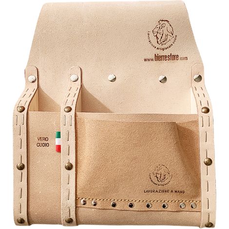 Borsa da carpentiere in cuoio portattrezzi made in italy artiginale