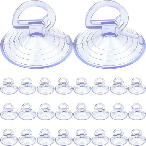 Lot de 24 ventouses PVC pour pare-soleil de pare-brise voiture, petites ventouses pour vitre automobile (1/5)