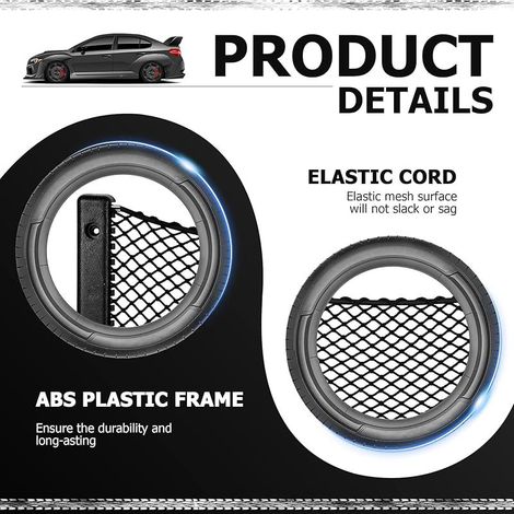 Filet Rangement pour Voiture, Filet de Rangement de Coffre, Grande Taille, Sac Pocket Organizer de Voiture pour Auto, Camping-Cars, Bateaux, Maison (1/4)