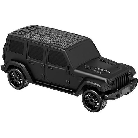 Autoförmiger, kabelloser Bluetooth-Lautsprecher mit Blinklichtern, TF-Kartenwiedergabe und FM-Radio, Tischdekoration, Geschenk für Jungen, schwarz (1/5)
