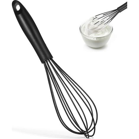 Handschneebesen, Silikonschneebesen, Ballonschneebesen, Metallschneebesen, Teigschneebesen, Silikonschneebesen zum Kochen – 27,00 x 6,50 x 5,20 cm (1/4)