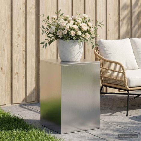 vidaXL Plant Stand Silver 40 x 40 x 60 cm Steel (1/5)