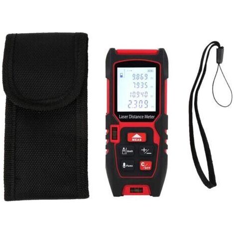 Télémètre laser 60m – Mesure intérieure précise – Infrarouge pour chantiers – Calcul surface et volume