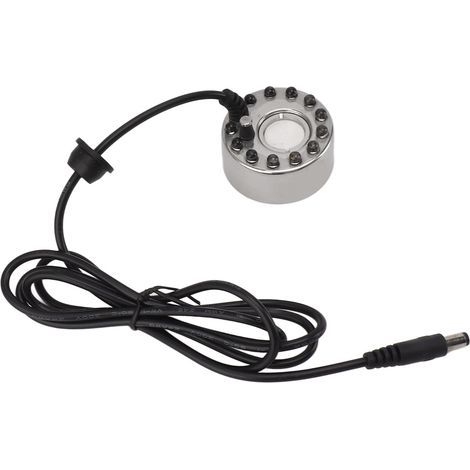 12 LED Color Mister, Water Fountain, Pond Fog Atomizer, Humidifier with DC 5V Interface for Rockery Aquarium (1/5)