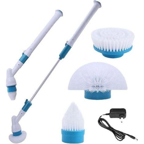 Brosse électrique rotative sans Fil Nettoyage Salle de Bain Rechargeable avec 3 brosses