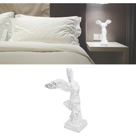 BS1055 Mittelgroße weiße Harzskulptur mit rutschfester Oberfläche - Innovative Dekoration für Zuhause, Büro, Wohnzimmer