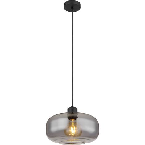 Globo - suspension - Giuseppe - noir - verre verre fumé - Ø 28cm (1/5)