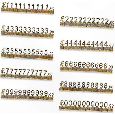 Set mit 10 digitalen Preisschildern und 3D-Metallregalen für Ladenauslagen und Schmuckpräsentation (1/5)