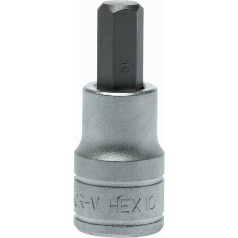 Llave de vaso 1/2´´. Vaso corto para agujeros hexagonales interiores 10mm TENGTOOLS 68200609