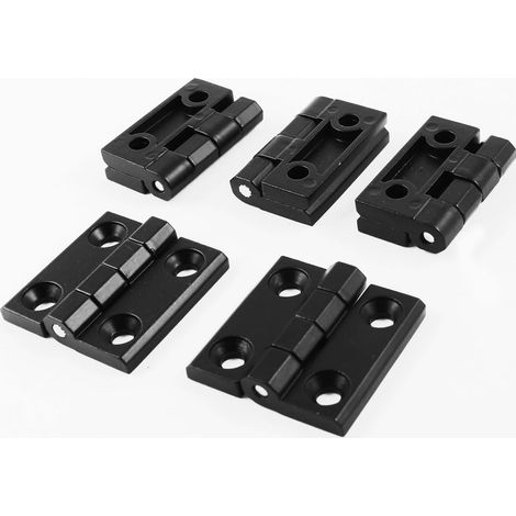 Scharniere au Baumarkt Metall, 40 mm, schwarz, Set mit 5 Stück, für Möbel, Schränke, Eisenwaren