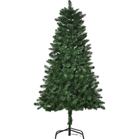 Árbol de Navidad artificial, material ignífugo, soporte de acero resistente, 1,5 m (1/5)