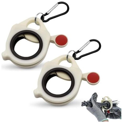 BUNTHAUS Lot de 2 organiseurs de serre-câbles réutilisables et polyvalents, en métal léger, outil de fixation de ceinture, gestion des câbles et des fils, convient à la plupart des attaches de câble (1/4)