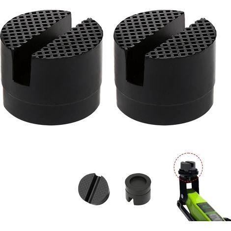 Lot de 2 Bloc de Caoutchouc Tampon Cric, Coussin Universel Universel Protection Antidérapante pour Voiture Bloc de Levage Résistant Pression Haute Densité Amortisseur Sécurité Réparation Changement (1/5)