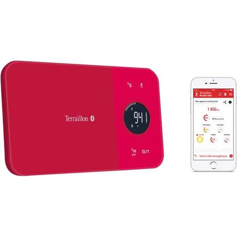 Terraillon Cranberry balanza de cocina roja precisa