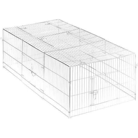 Trixie Natura Laufstall für Nagetiere silber 216x65x116 cm