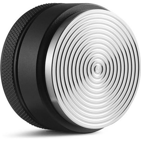 Prensador de café de 58 mm con resorte y mango de nogal — Prensador de presión constante de acero inoxidable 304 (1/5)