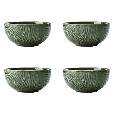 Mikasa Jardin Juego de cuencos para salsas de 4 piezas, 4 Cuencos de Gres Verde para Fiestas y Entretenimiento, 10cm - Caja de regalo (1/5)