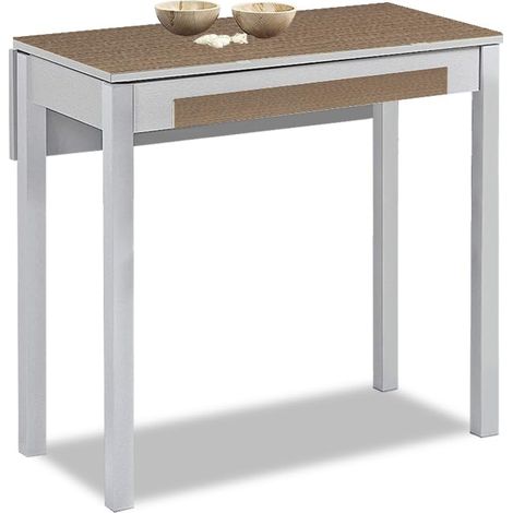 Table de Cuisine Extensible, Chêne Tenesse, 80 cm x 40 cm (1/5)