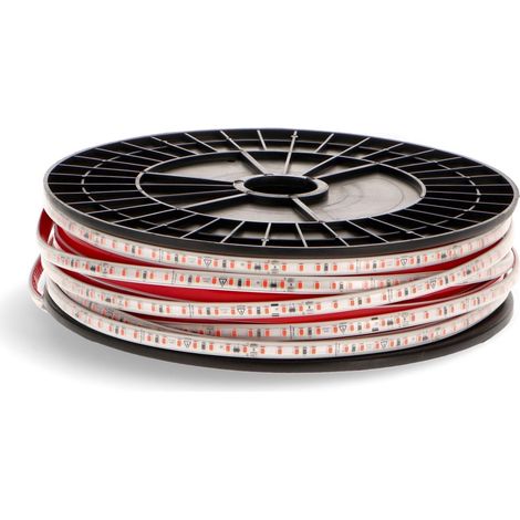 IluminaShop - Tira de LED 500W 220VAC SMD2825 10W/m IP65 Sin Rectificador (50 metros)  Blanco Neutro 4500K (1/3)