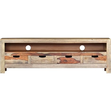 vidaXL TV-Möbel Massivholz 130x30x40 cm