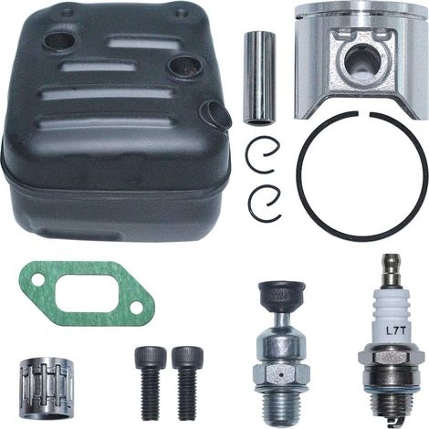 503917601 Kit de silencieux, piston 47 mm, joint, boulon et roulement à aiguilles pour tronçonneuse Husqvarna 357 359 (1/5)