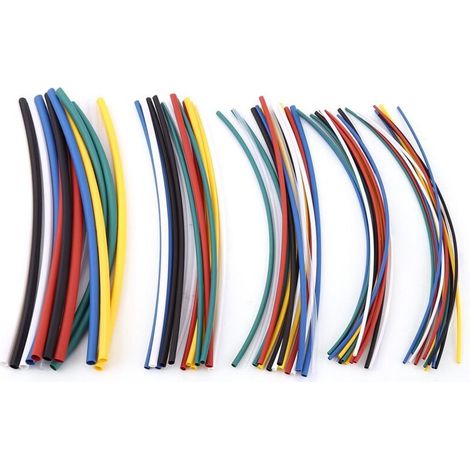 70 pièces de gaine thermorétractable sans halogène 2:1 pour câbles et fils électriques