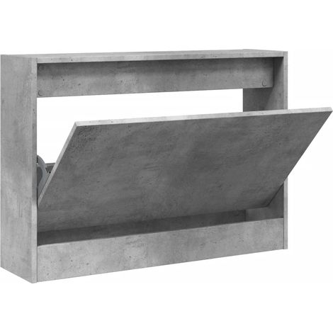 Maison Exclusive - Scarpiera Grigio Cemento 80x21x57 cm in Legno Multistrato