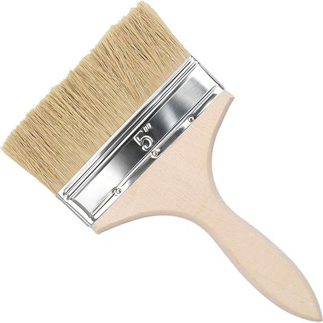 Pinceau Plat Spalter Lot de Peinture Nettoyage Lasure Vernis Bois Largeur des Poils 120 mm (1/5)