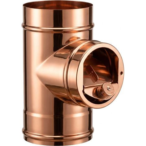 MAKA Regolatore di Tiraggio Canna Fumaria Doppia Parete Rame Ø 80-130 mm (1/5)
