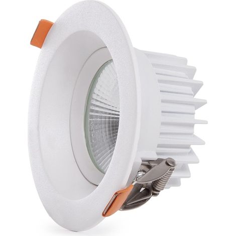 Riflettore Downlight Circolare LED 7W 700Lm 6000ºK Antiabbagliante UGR19 40.000H [HO-DL-AD-COB-7W-CW] (1/5)