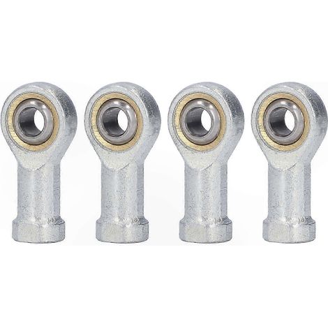 Lot de 4 rotules sphériques métriques SI10T/K, tiges femelles filetées à droite, articulations industrielles haute précision. (1/5)