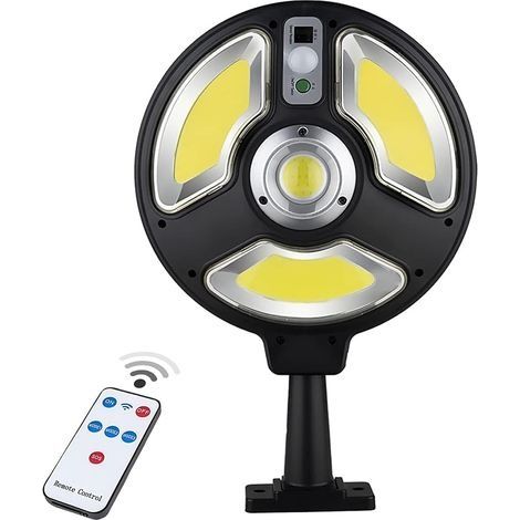 Lampes Solaires d'extérieur, 140 COB LED appliques murales à énergie solaire 360° grand angle étanche durable capteur de mouvement solaire lumières à l'extérieur 3 modes pour clôture de jardin porte c (1/5)