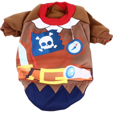 T-shirt pour chien Halloween motif crâne en polyester confortable taille M (1/5)