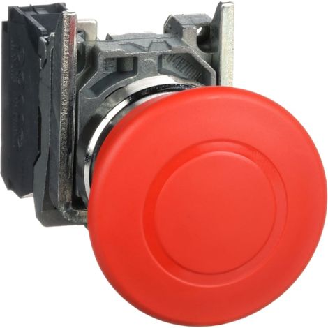 Pulsante arresto emergenza Ø22 testa fungo Ø40 rosso premere tirare 1NC - XB4BT842