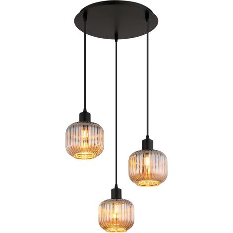 Globo - lámpara colgante - TOM - negro - vidrio - Ø 42cm - E14 - (1/3)