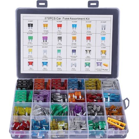 272pcs - Car Blade Fuse Assortment Kit, Automotive Fuses - Standard and Mini and Mini Low Profile (2A / 5A / 10A / 15A / 20A / 25A / 30A / 35A) (1/5)