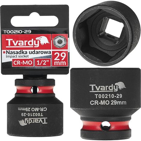 Vaso de impacto de 1/2" y 6 puntas, 29 mm, CR-MO (10/80) (1/4)