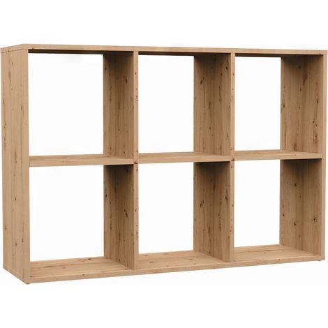 Selsey MALAX - Libreria con 6 ripiani - 110 cm - Rovere artigianale