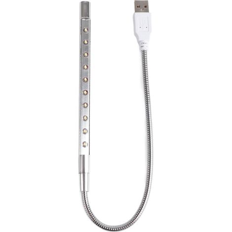 Lampe de clavier USB 10 LED, éclairage portable basse consommation pour ordinateur et usage domestique (1/5)