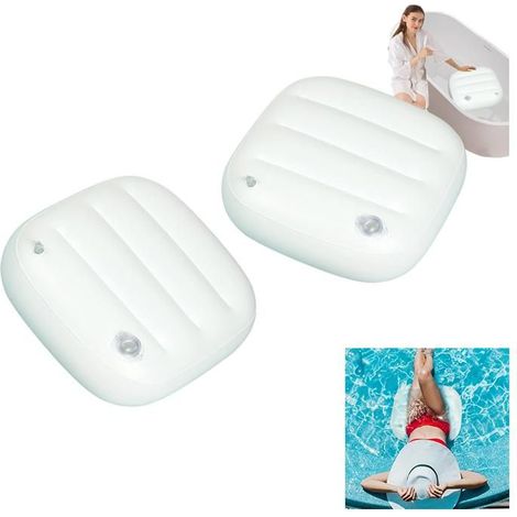 COUSSIN DE SPA Gewichtetes Erhöhungskissen – Tragbare Nackenstütze für Badewanne, Spa, Außenbad, Pool, 2-teilig