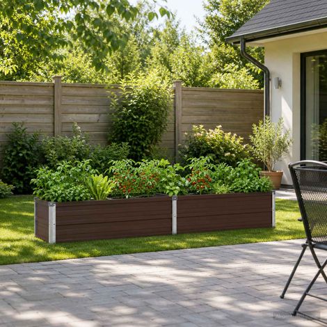 vidaXL Cama de Jardín Elevada Marrón 160 x 40 x 24 cm (1/5)