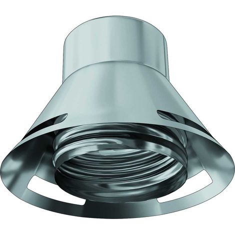 Terminal à visser en inox - Pour tubage flexible 150 mm