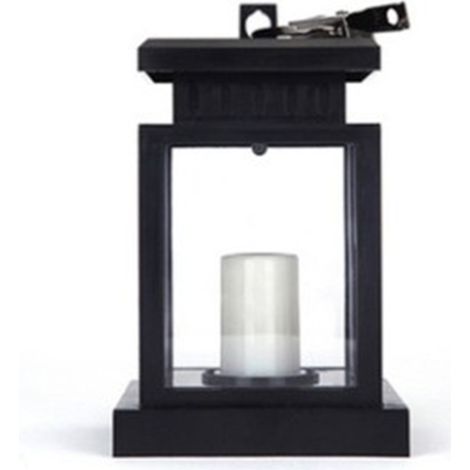 Lanterne Solaire - Bougie LED Vacillante - IP44 - Pour Jardin Terrasse Pelouse Allée - 12,5 x 8,7 x 8,7 cm - 1 Pièce (1/5)