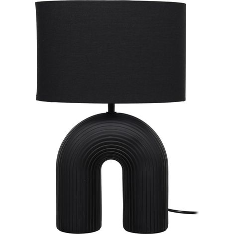 Lampe à Poser en Céramique "Archi" 42cm Noir (1/5)