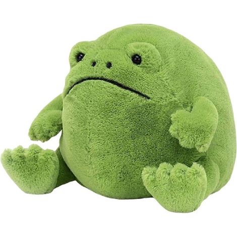 Peluche Grenouille Mignonne Oreiller Poupée Grenouille Forme Dessin Animé Grands Yeux Verte (1/5)