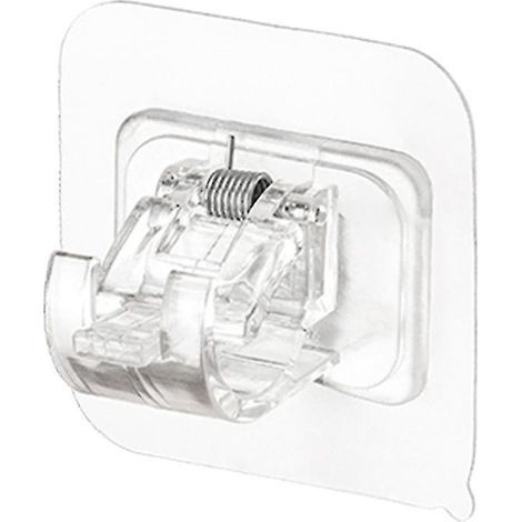 Gardinenstangenhalterung, selbstklebender Gardinenstangenhaken, transparente Gardinenstangenhalterung, 4 Stück (1/5)