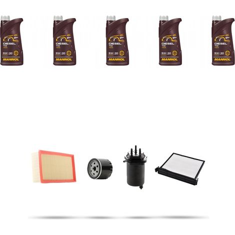 Kit tagliando 4 FILTRI e 5L OLIO compatibile con Nissan Micra III (k12) 1.5 dCI 63kw Dal 2006 al 2010 (1/5)